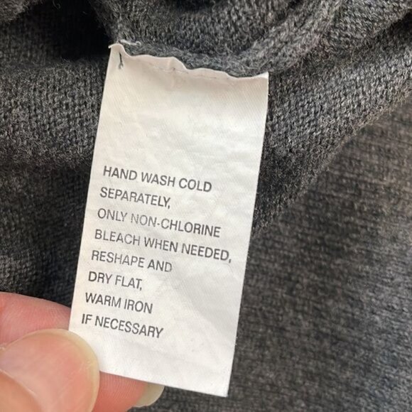 Jeanne Pierre Zip Cowl Neck Tunic Sweater Gray Front Pockets Sz S - Picture 8 of 11